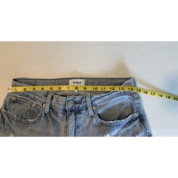 Pistola Jeans Women's Size 27 Light Blue 5-Pocket Distressed Denim Blue - Picture 6 of 13